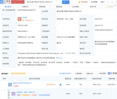 抖音集團(tuán)投資成立數(shù)字信息技術(shù)公司，布局?jǐn)?shù)字廣告設(shè)計及代理新領(lǐng)域